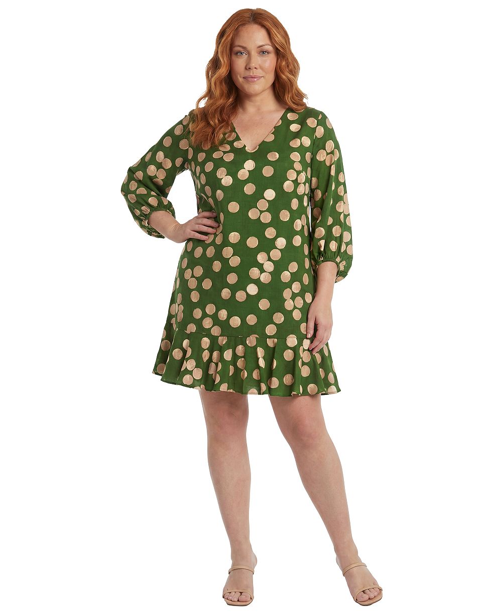 Платье London Times Plus Size Balloon-Sleeve Shift