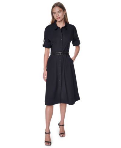 DKNY женское платье Petite с пуговицами и отложным воротником