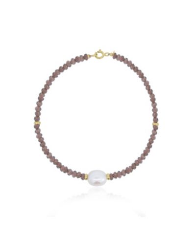 Браслет The Lovery Smoky Quartz Bead Pearl 14K Gold