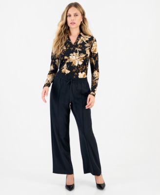 I.N.C. International Concepts Petite Wide-Leg High-Waisted Pants, Macy's Exclusive