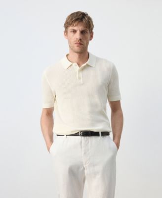 Mango Men's Cotton Knitted Polo Shirt