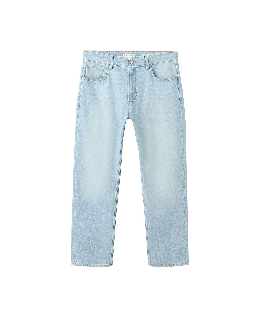 MANGO Men's Ben Cropped Tapered-Fit Jeans
