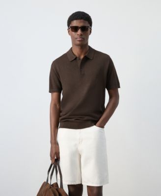 Мужская рубашка-поло Mango Fine-Knit Cotton