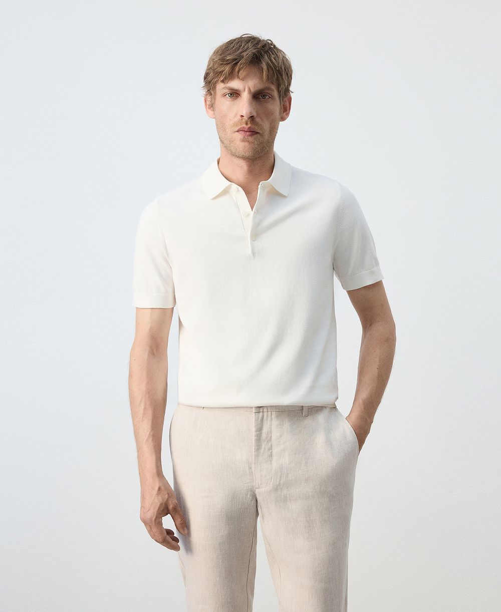 Мужская рубашка-поло Mango Cotton Fine-Knit
