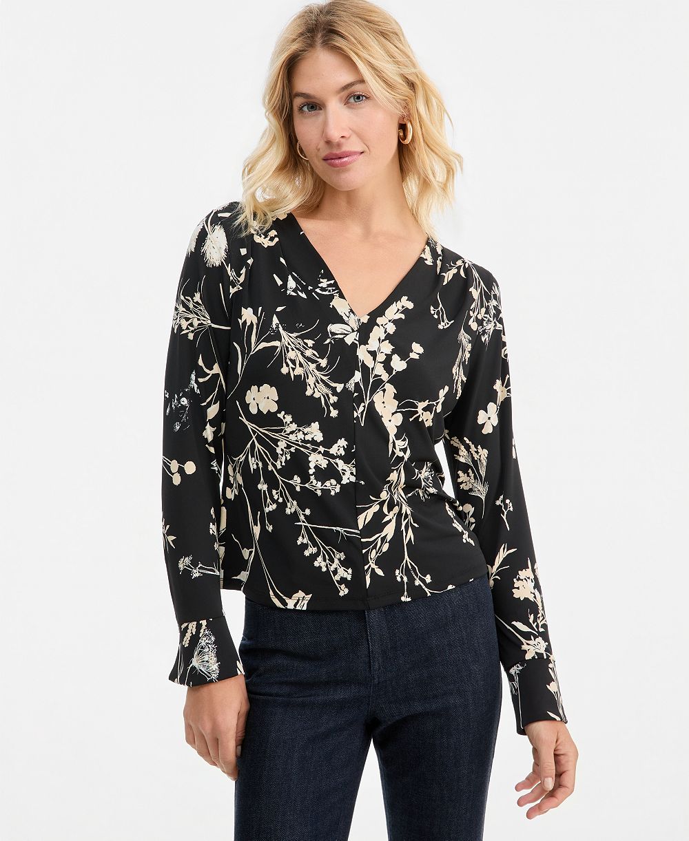 I.N.C. International Concepts Женская Floral Long-Sleeve Blouse