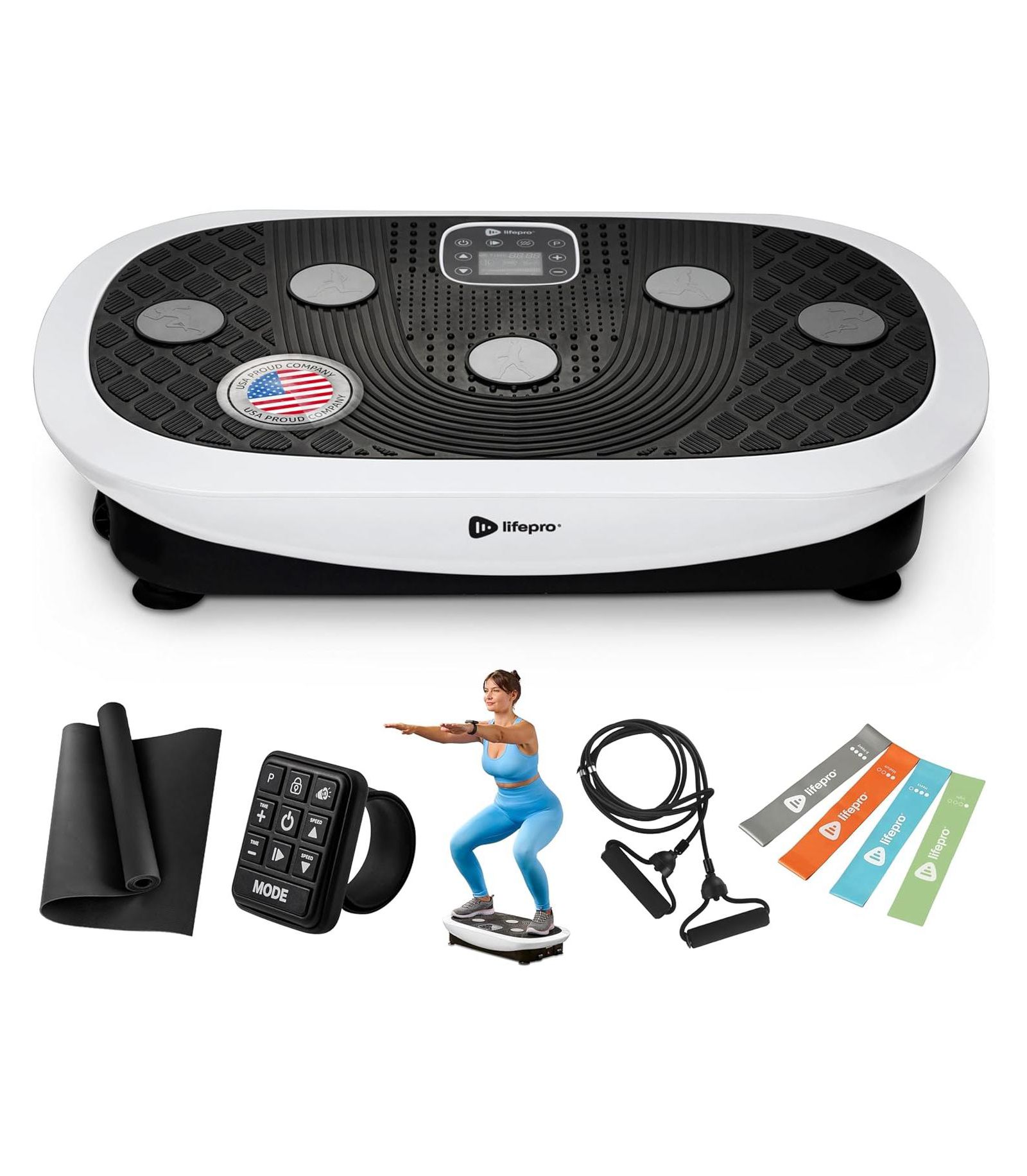 Lifepro Rumblex Plus 4D Vibration Plate Exercise Machine – Triple Motor Full Body Vibrating Plate for Weight Loss & Lymphatic Drainage