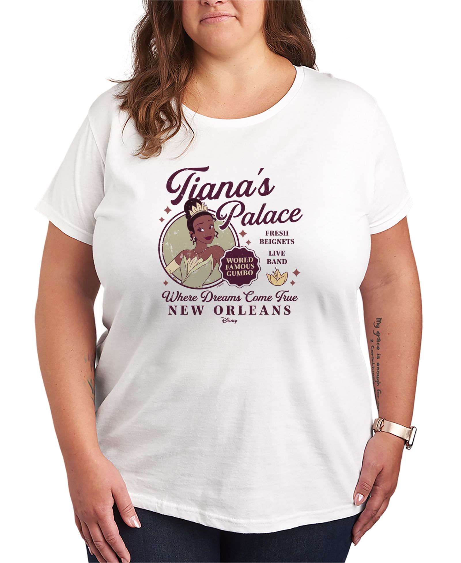 Футболка Hybrid Apparel Plus Size Disney Princess Tianas Palace Short-Sleeve Graphic
