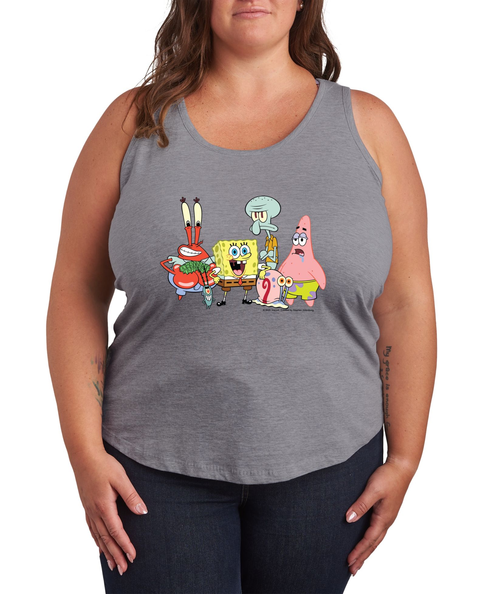 Майка Hybrid Apparel Plus Size SpongeBob Square Pants