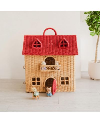 Сумка MOMIJI Amy Handcrafted Rattan Dollhouse Tote с верхней ручкой - Wicker