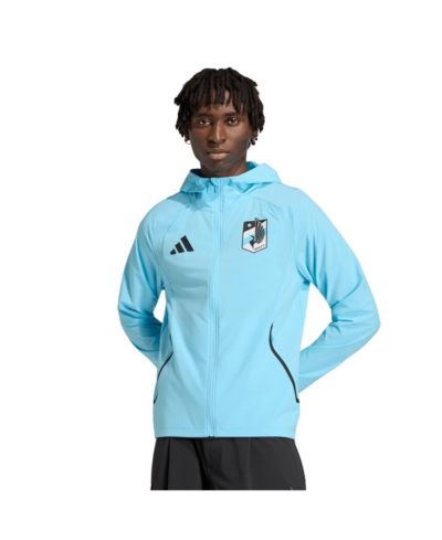 Adidas Men's Light Blue Minnesota United FC Tiro Travel Full-Zip Hooded Windbreaker Jacket