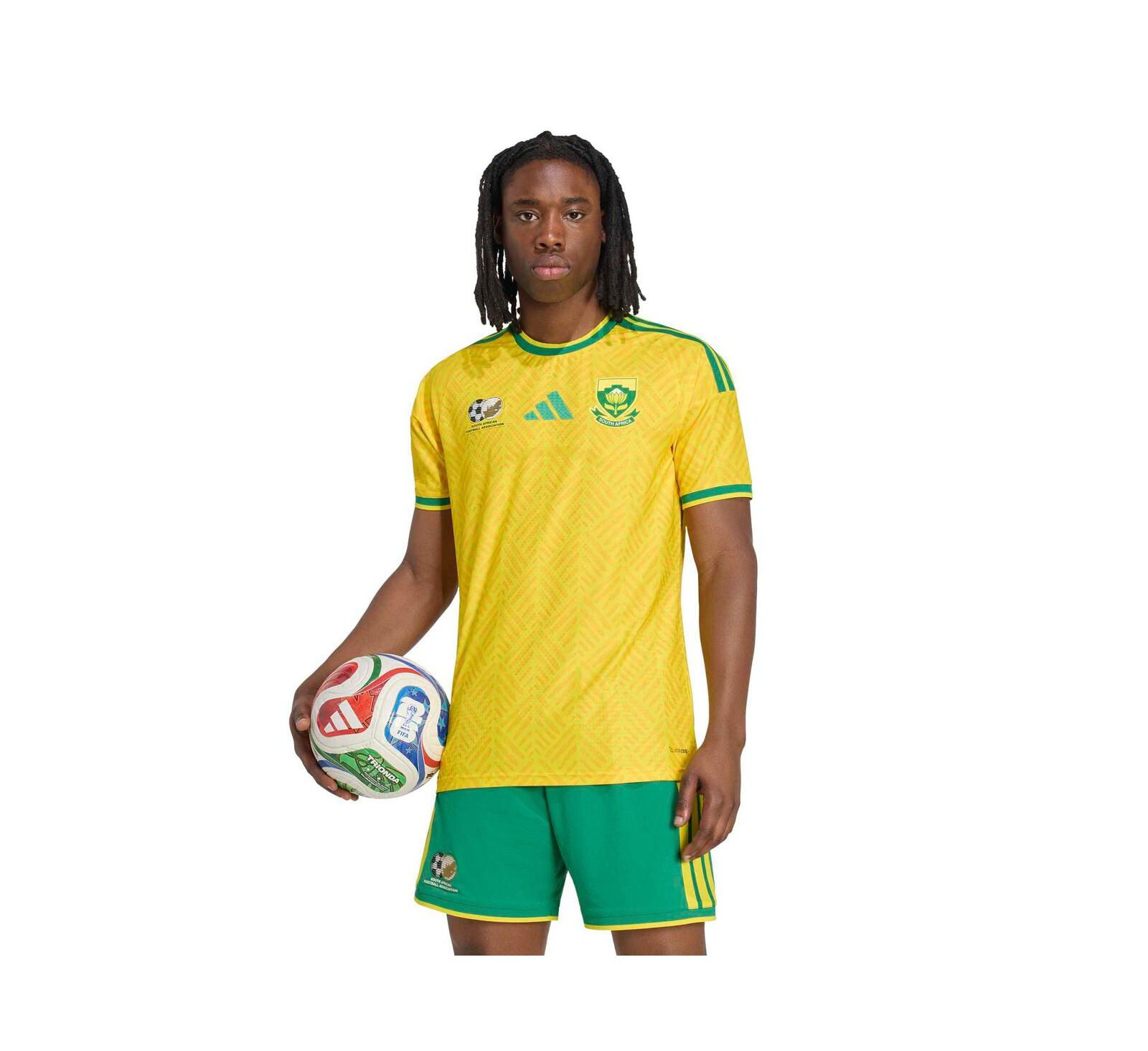 Adidas Men's Yellow South Africa National Team Home On-Field Authentic Jersey