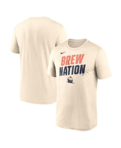 Nike Men's Cream Milwaukee Brewers 2026 City Connect Team Phrase Script Dri-FIT T-Shirt