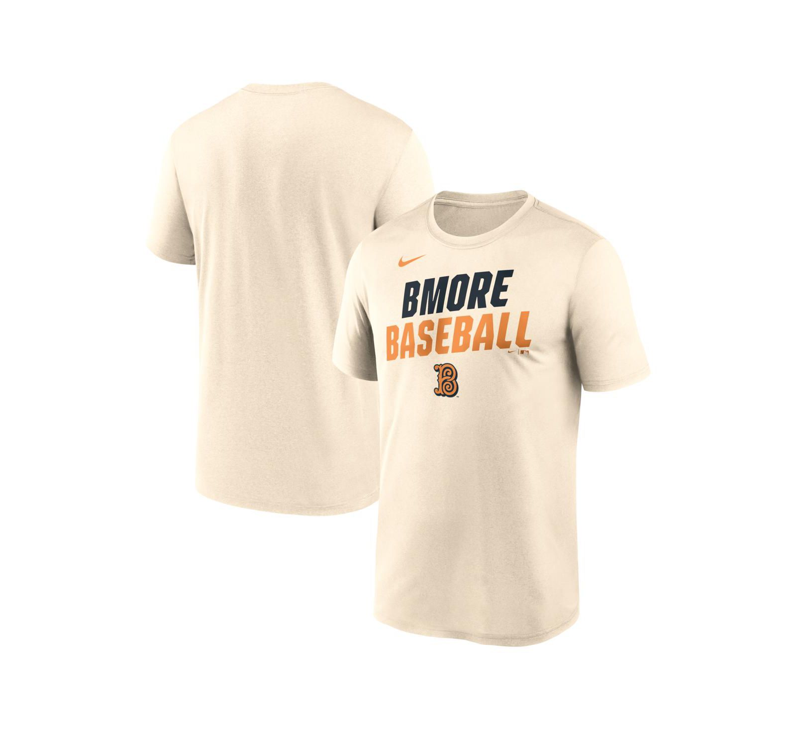 Мужская футболка Nike Cream Baltimore Orioles 2026 City Connect Team Phrase Script Dri-FIT