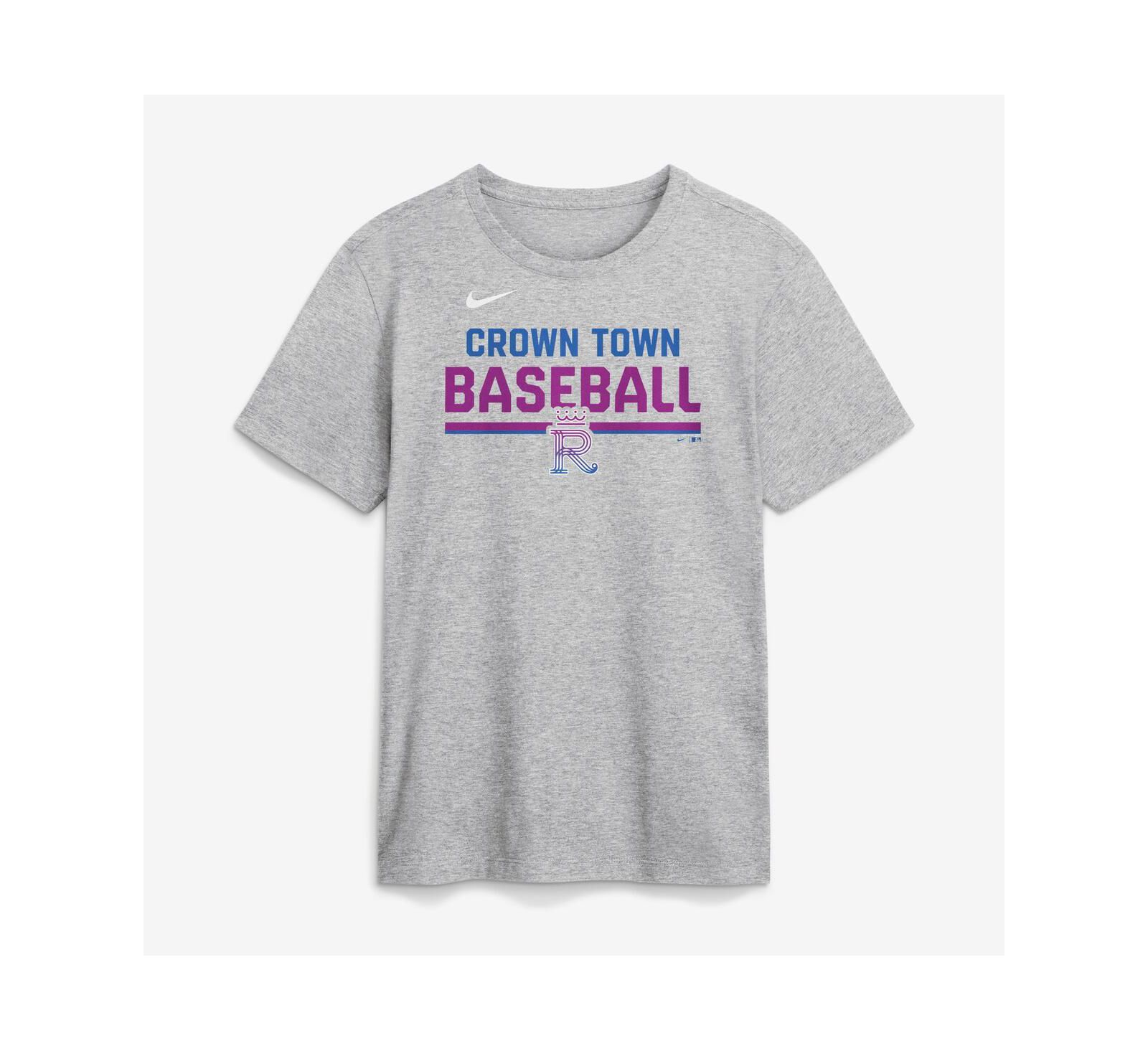 Футболка Nike Men's Heather Gray Kansas City Royals 2026 City Connect Stacked Team Phrase