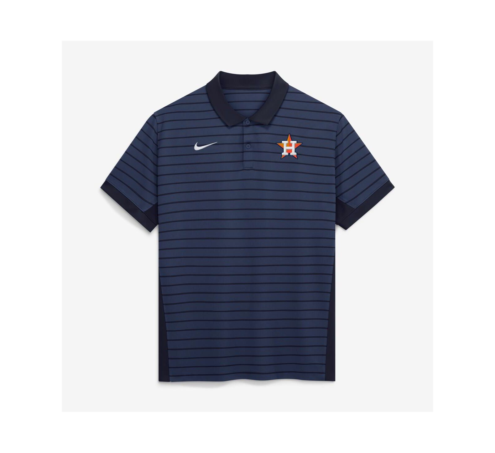 Поло Nike Men's Navy Houston Astros Authentic Collection Striped Victory Dri-FIT