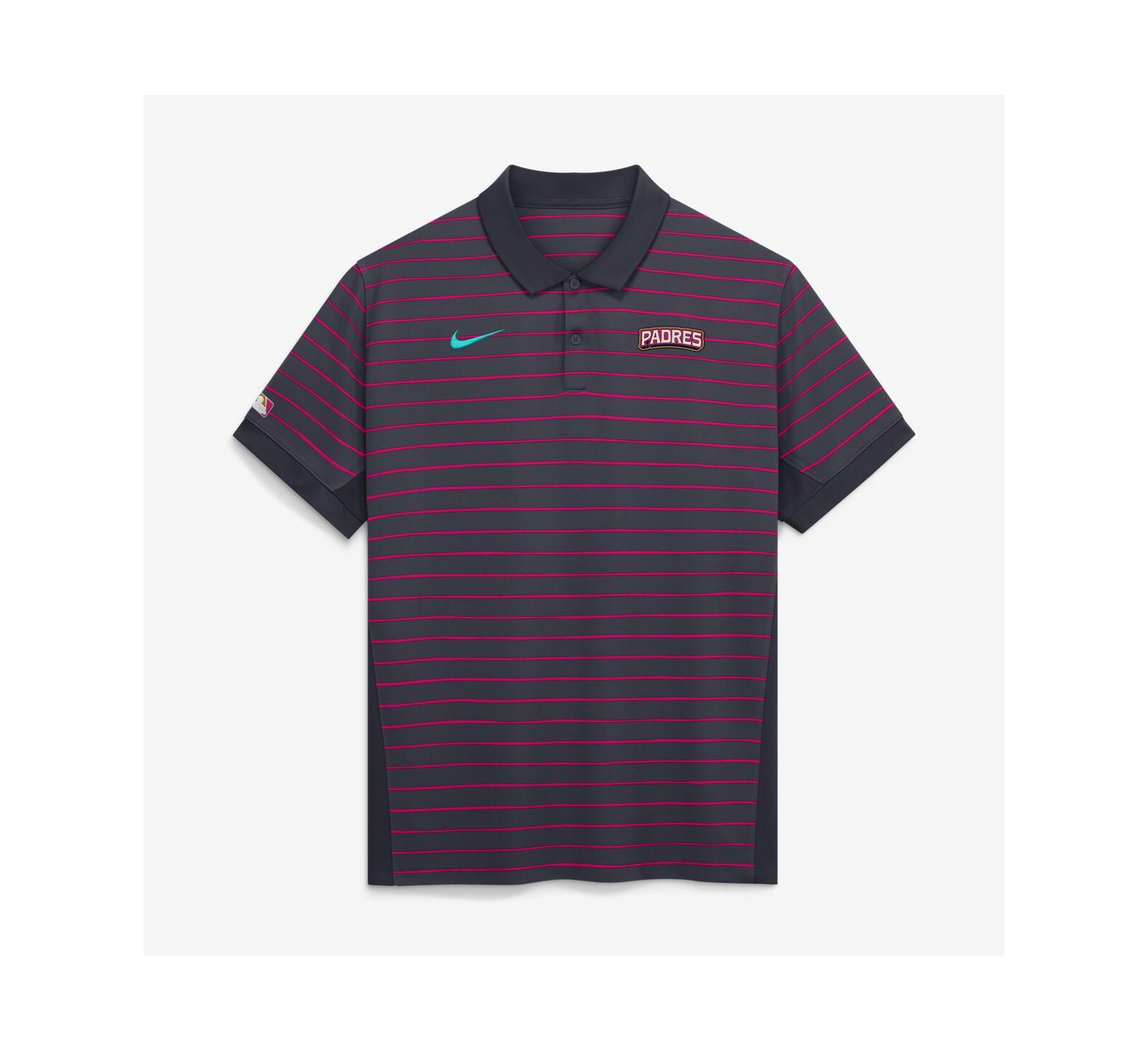 Мужская поло-рубашка Nike Obsidian San Diego Padres 2026 City Connect Authentic Collection с полосками Dri-FIT