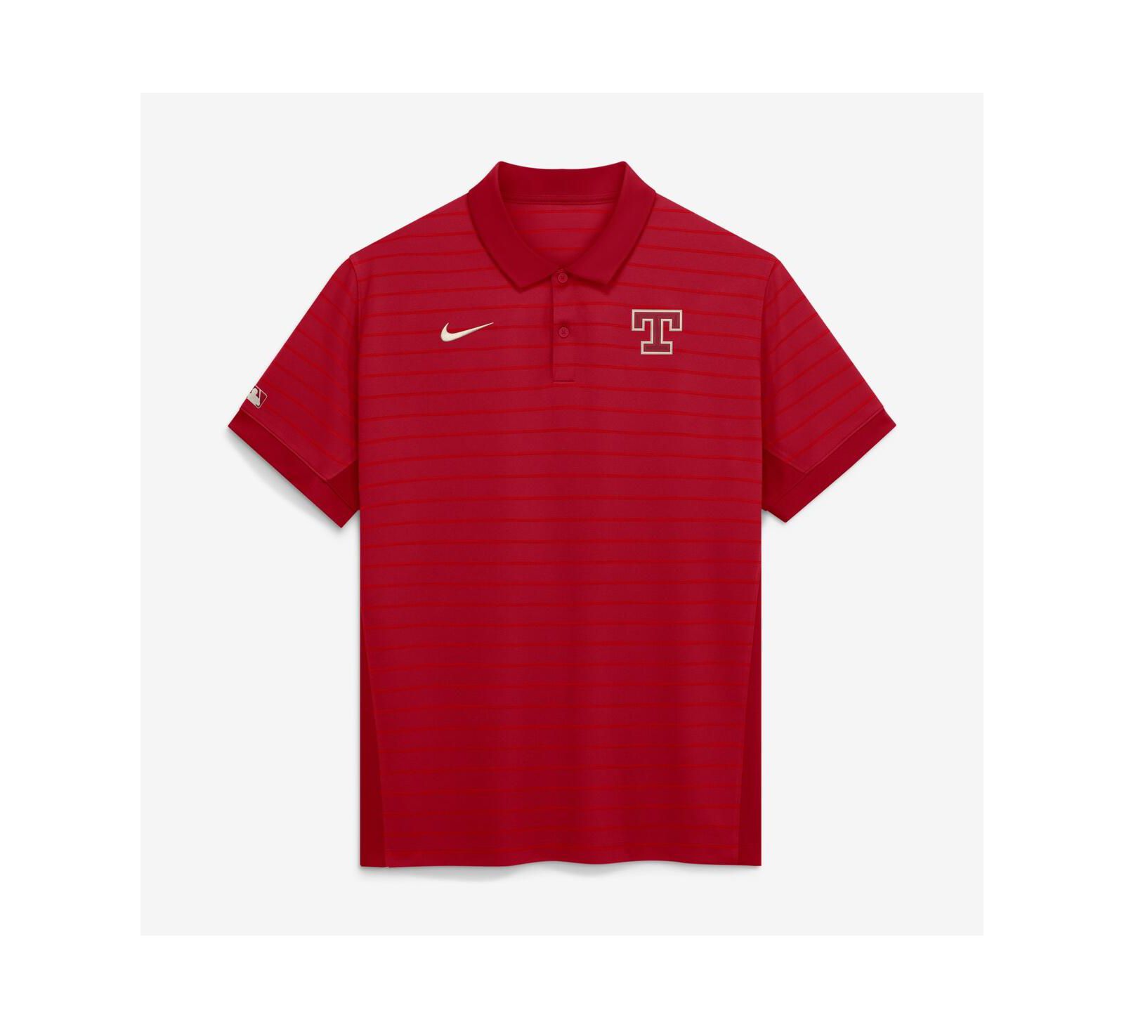Nike Men's Red Texas Rangers 2026 City Connect Authentic Collection Striped Victory Dri-FIT Polo Shirt