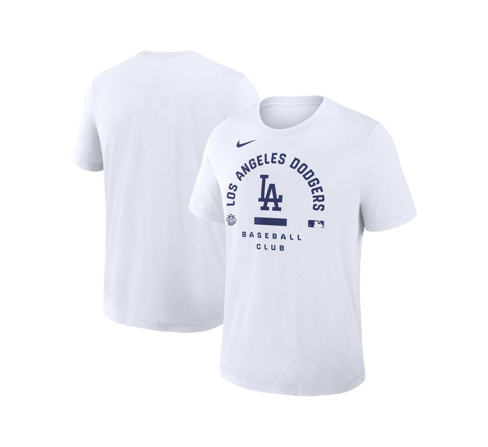 Мужская футболка Nike White Los Angeles Dodgers Authentic Collection Early Work Tri-Blend Dri-FIT
