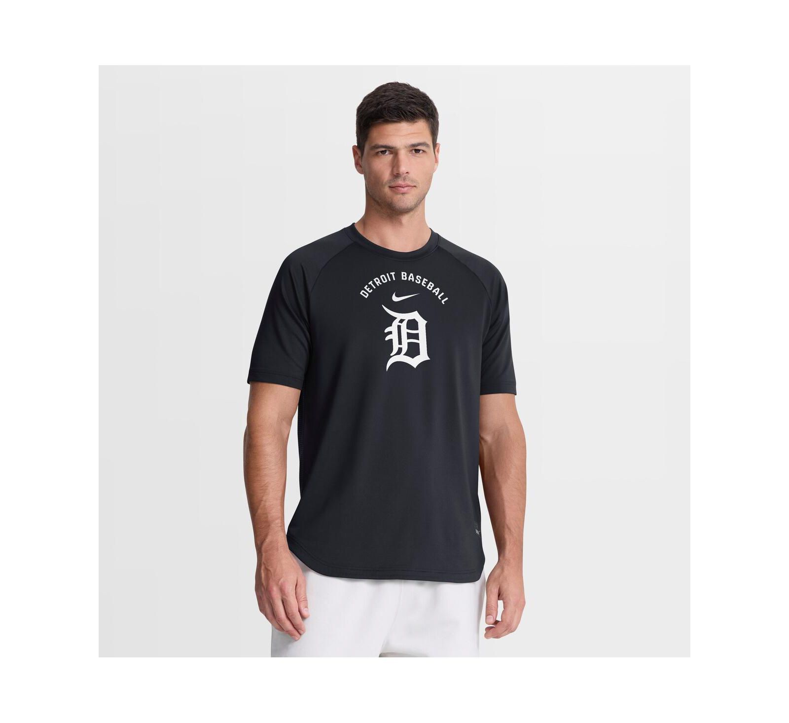 Nike Men's Navy Detroit Tigers Authentic Collection Batting Practice Pre-Game Raglan Dri-FIT T-Shirt