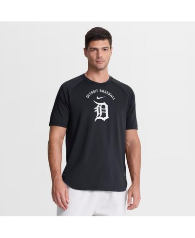 Nike Men's Navy Detroit Tigers Authentic Collection Batting Practice Pre-Game Raglan Dri-FIT T-Shirt