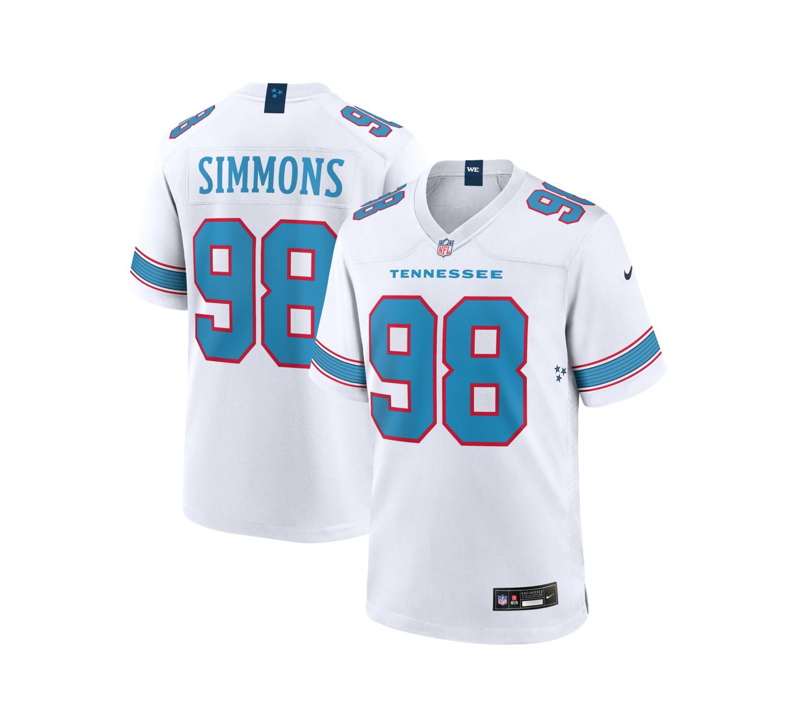 Nike Men's Jeffery Simmons White Tennessee Titans Game Jersey