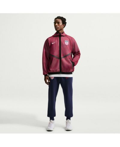 Мужская куртка Nike USMNT 2026 Anthem Mesh Dri-FIT с капюшоном и молнией, красная
