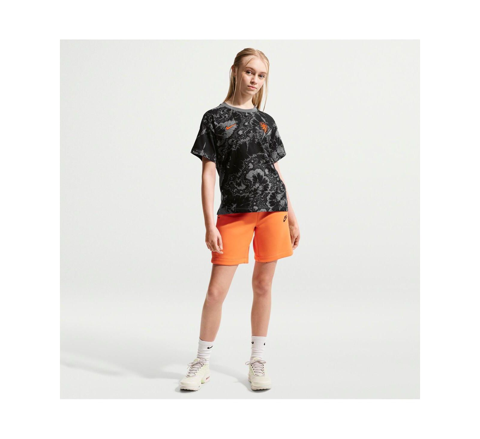 Nike Big Boys and Girls Gray Netherlands National Team Allover Print T-Shirt