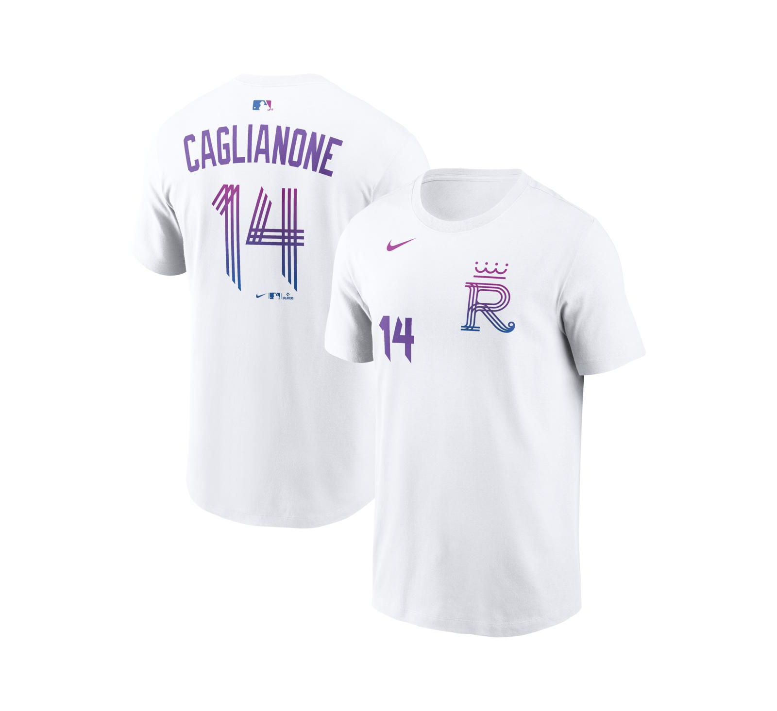 Nike Men's Jac Caglianone White Kansas City Royals 2026 City Connect Name & Number T-Shirt