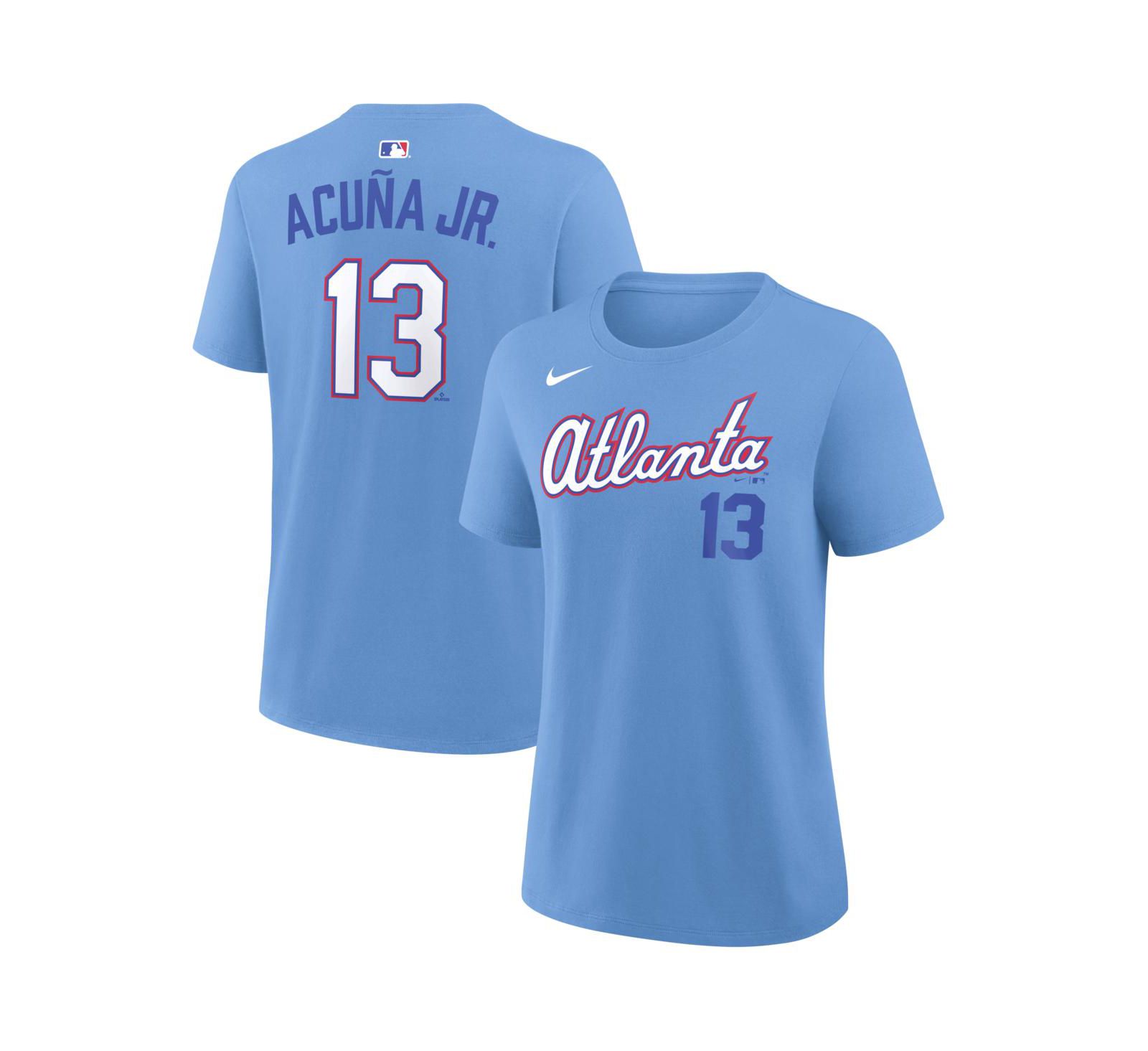 Nike Женская футболка Nike Ronald Acuña Jr. Light Blue Atlanta Braves 2026 City Connect