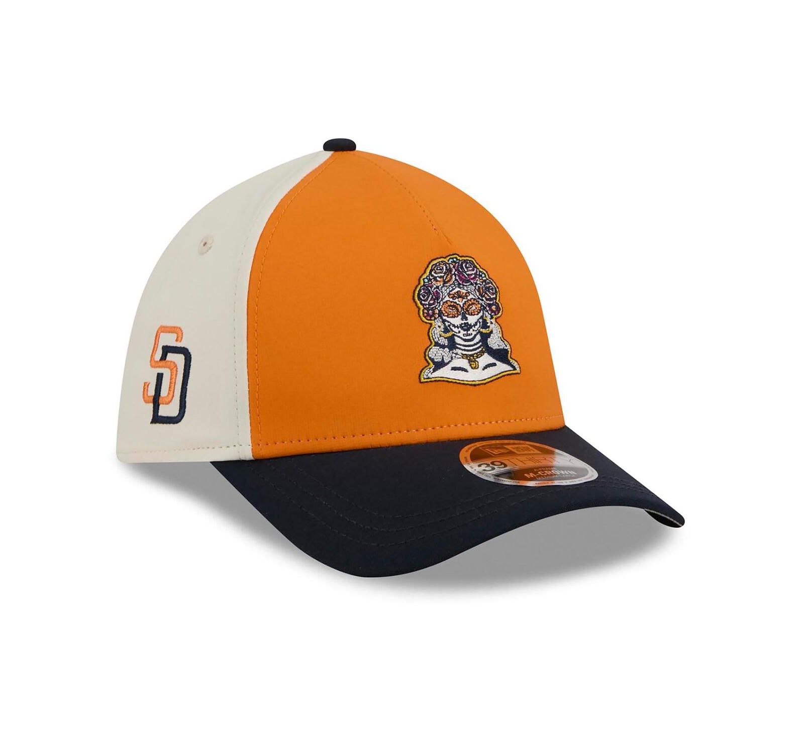New Era Men's Orange/Navy San Diego Padres 2026 City Connect M-Crown A-Frame 39THIRTY Flex Hat