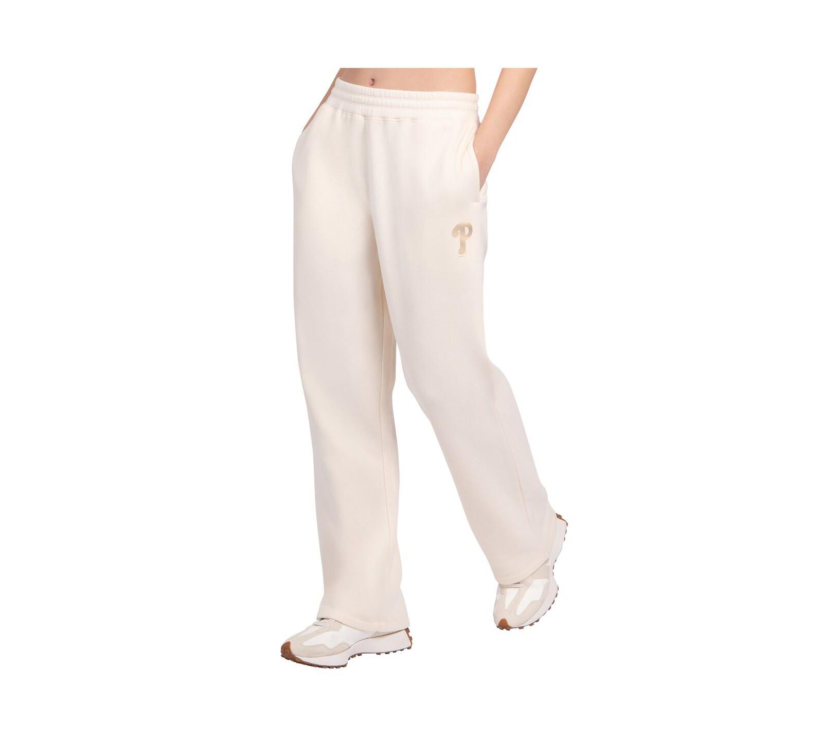 Starter Women's Cream Philadelphia Phillies Pastel High Waisted Fleece Pants