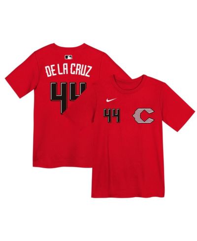 Nike Preschool Elly De La Cruz Red Cincinnati Reds 2026 City Connect Name & Number T-Shirt