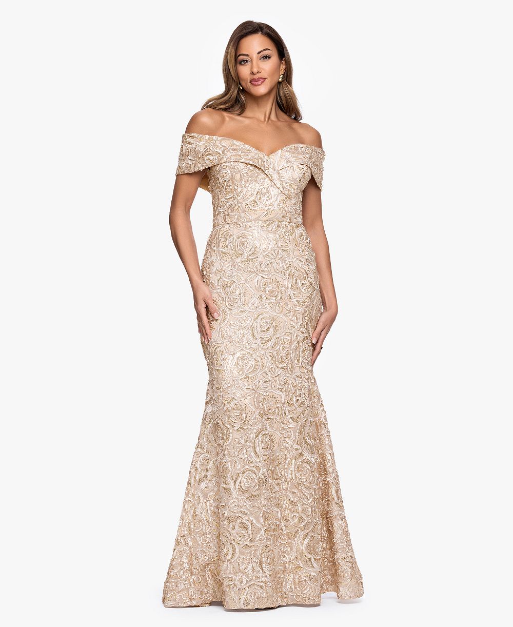 Женское бальное платье XSCAPE Off-The-Shoulder Ball Gown