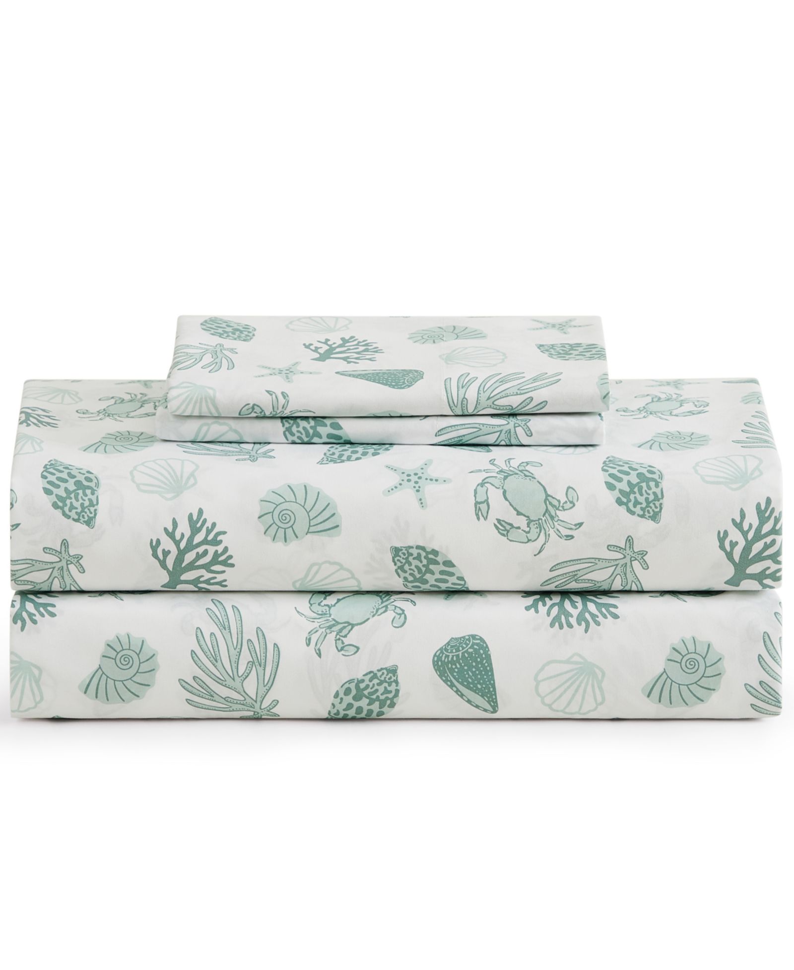 Caribbean Joe Coastal Pattern 4-Piece Sheet Set, Full