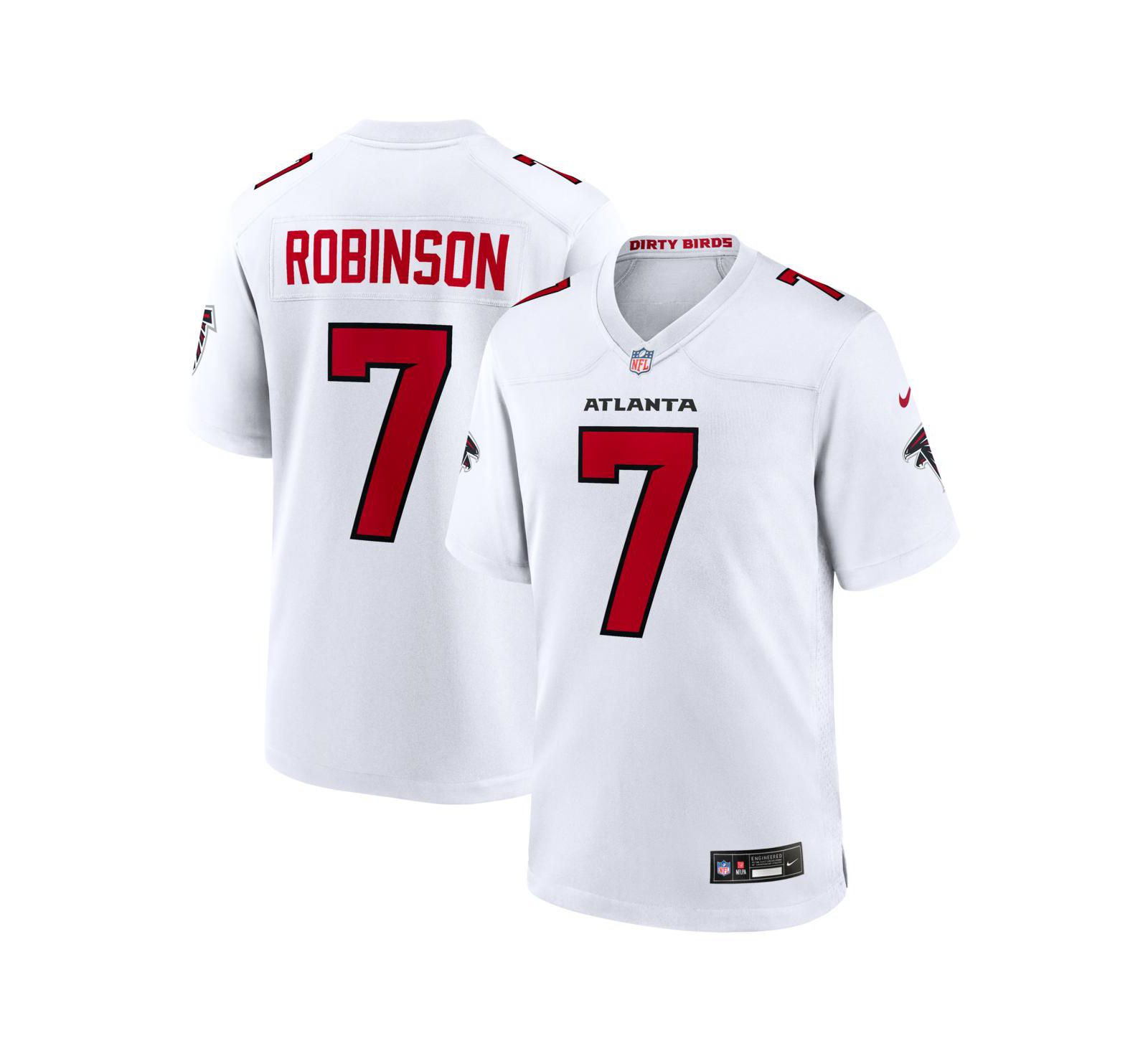 Мужская джерси Nike Bijan Robinson White Atlanta Falcons Game