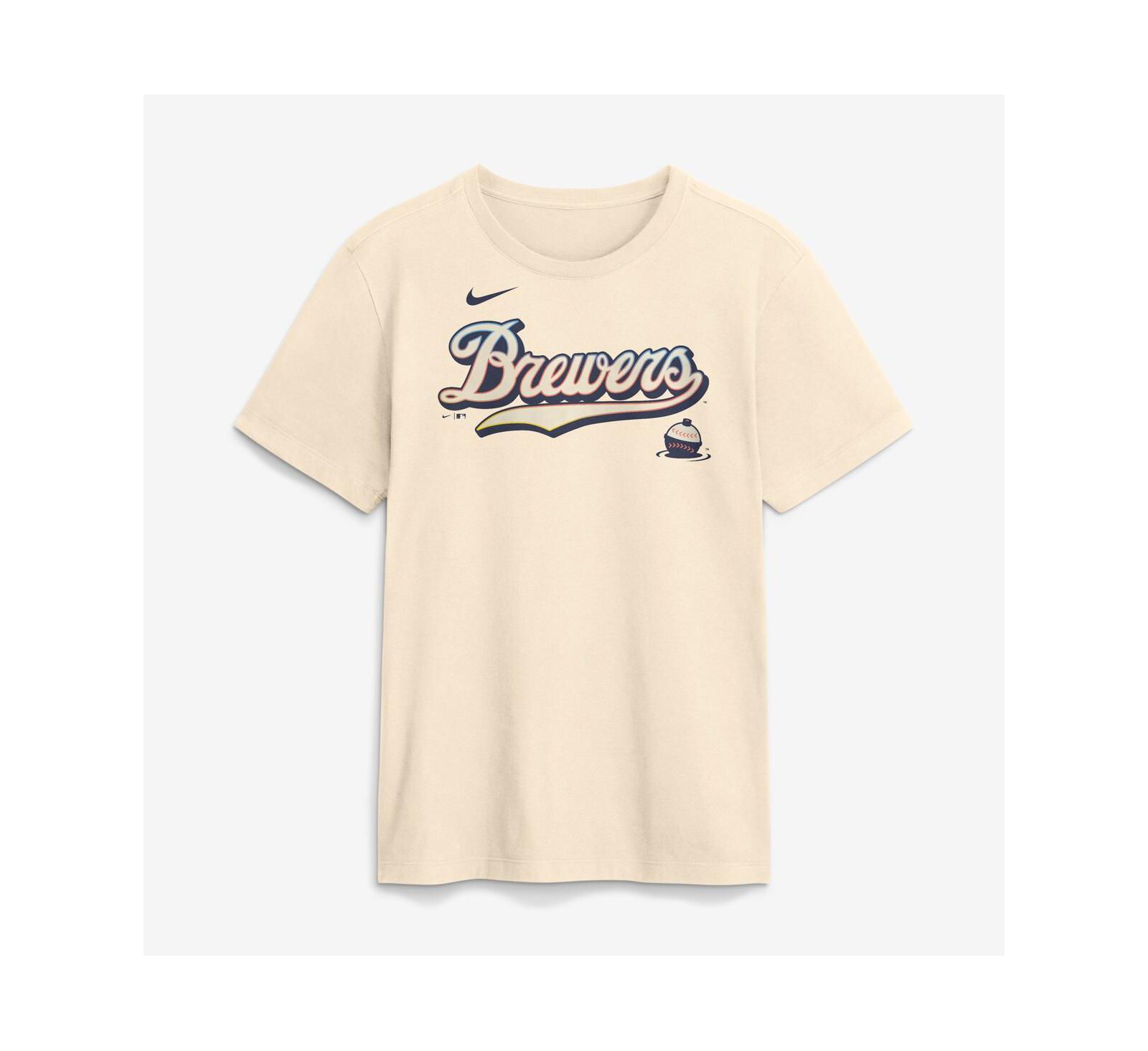 Nike Men's Cream Milwaukee Brewers 2026 City Connect Wordmark T-Shirt