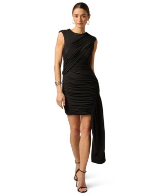 Adrianna Женское мини-платье Adrianna Artisan Jersey Crewneck Mini Dress