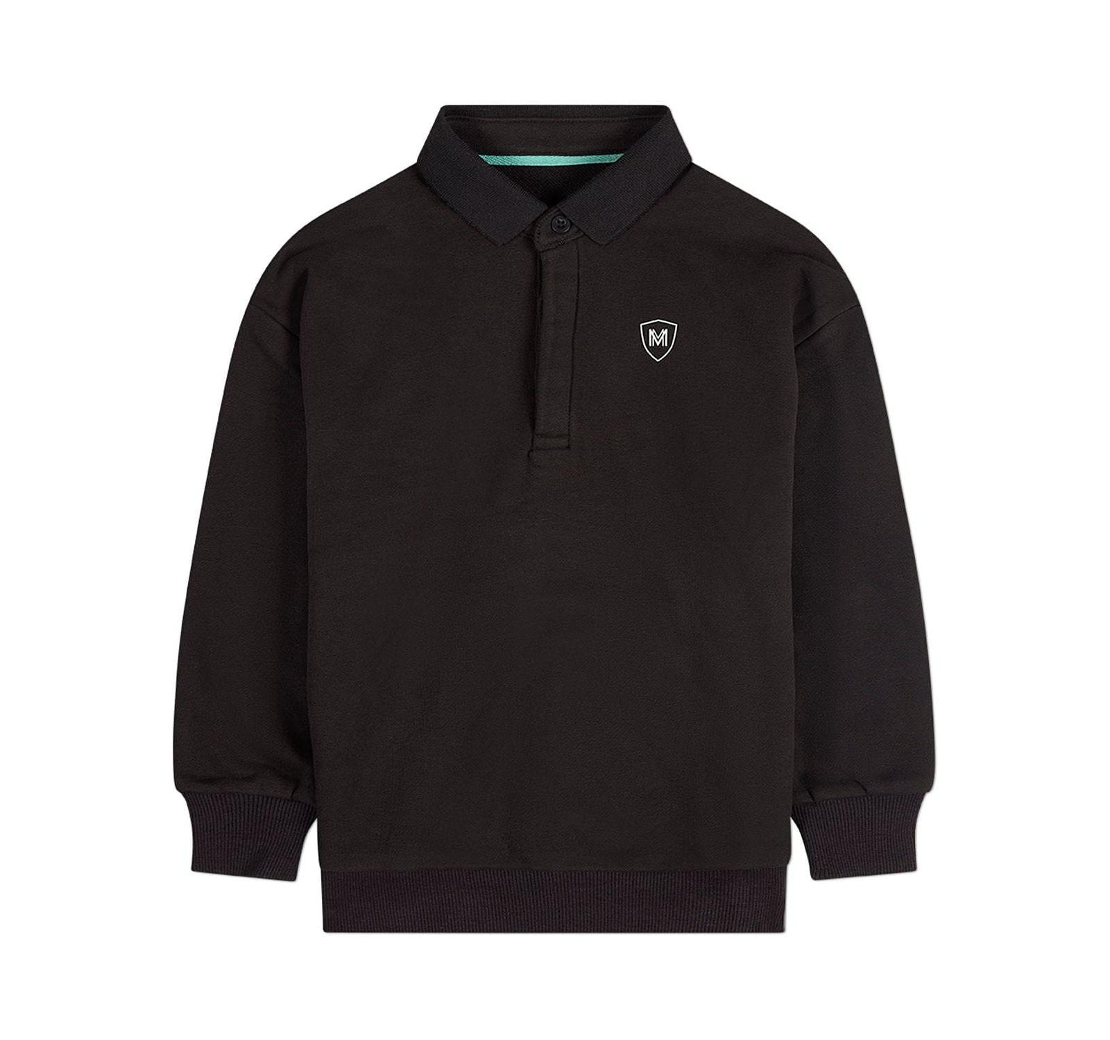 MeMoi Boys Long-Sleeve Cotton-Rich Fleece Polo Sweatshirt - Child
