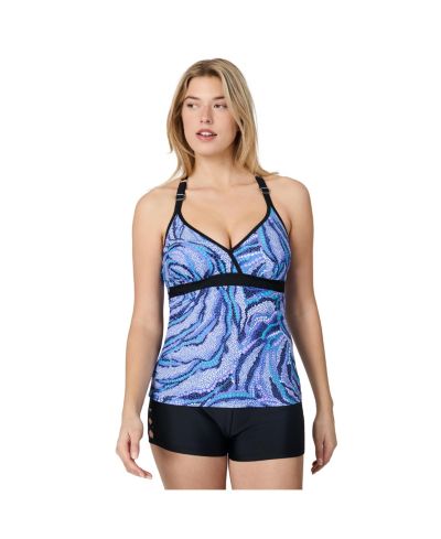 Free Country Women's Macrame Back Tankini Top