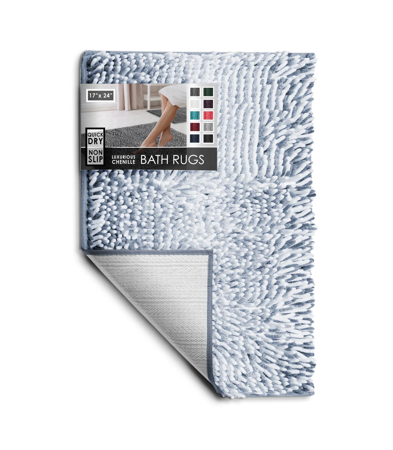 Мягкий коврик для ванной Hearth & Harbor Chenille Quick-Dry