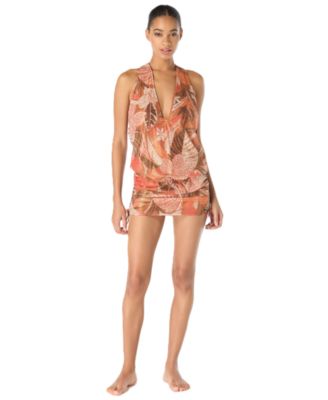 Vince Camuto Women's Racer Back Swim Cover-Up Dress