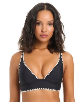 Bar III Women's Desert Muse Banded V-Neck Bikini Top, Macy's Exclusive