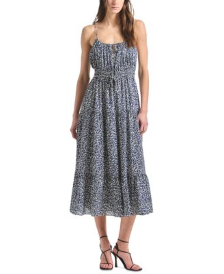 Derek Lam 10 Crosby Women's Abigail Smocked Waist Midi Dress