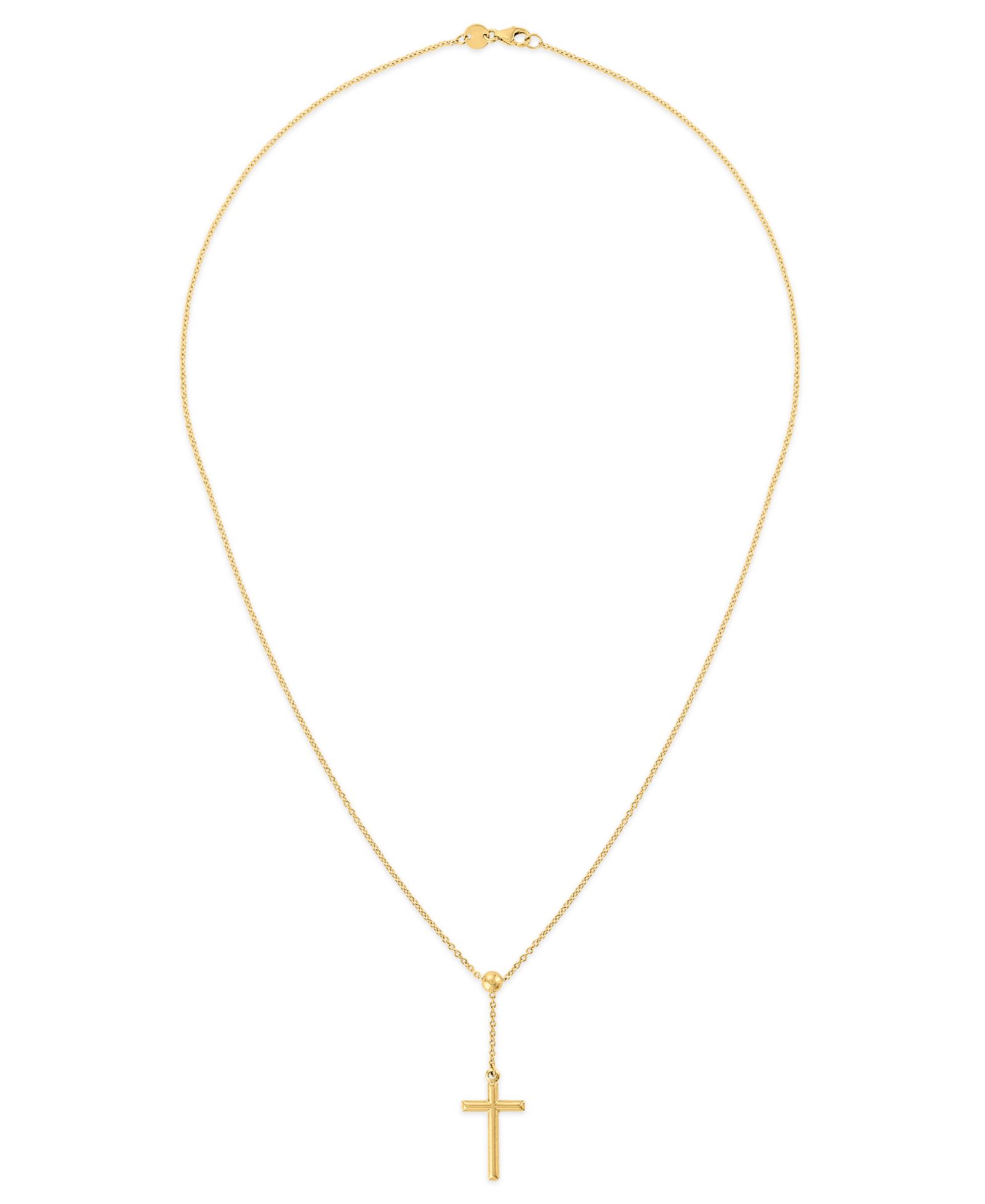 Подвеска Macy's Cross Lariat 10k Yellow Gold