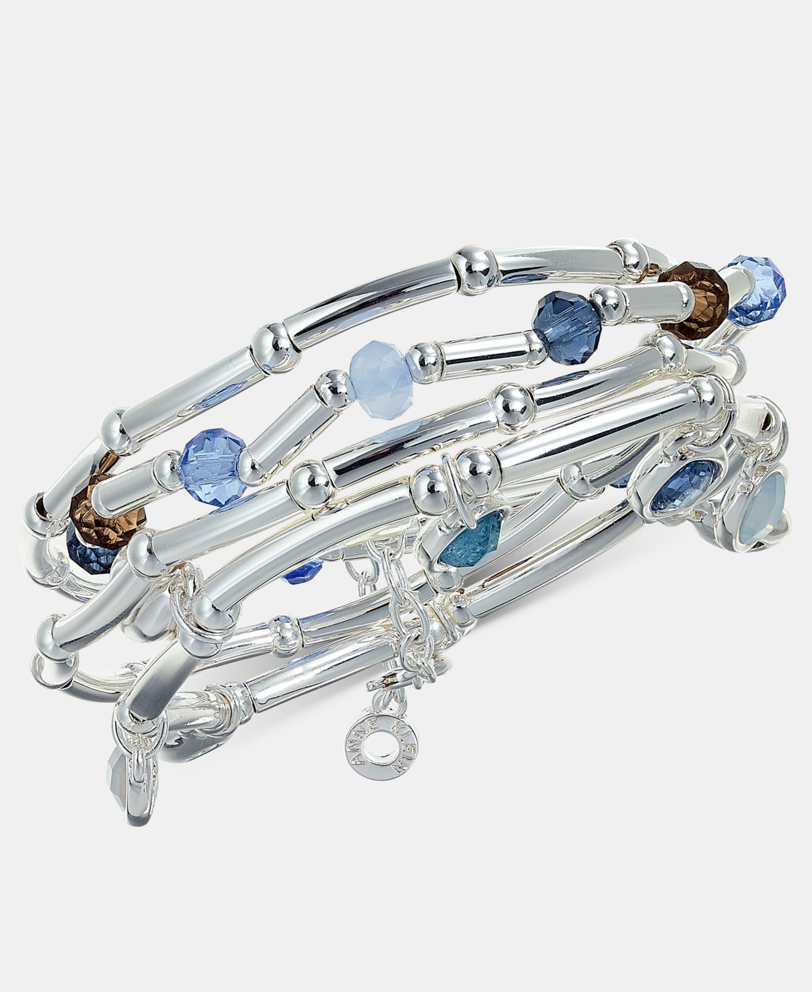 Anne Klein Silver-Tone 4-Pc. Colored Shaky Stone Stretch Bracelets