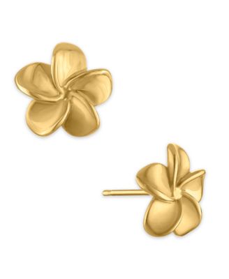 Macy's Серьги-гвоздики с цветком 10k Yellow Gold