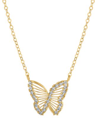 Macy's Butterfly Necklace in 10k Two-Tone Gold