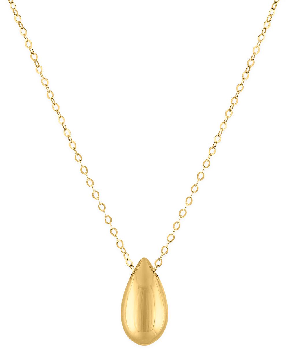 Подвеска Teardrop из 10k Yellow Gold