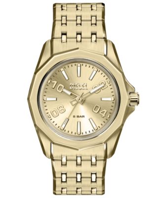 Мужские часы Diesel Stinger Quartz из золотой нержавеющей стали, 44mm