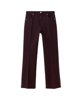 MANGO Women's Sienna Mid-Rise Flare Cropped Jeans